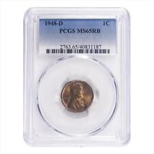 1948 D Lincoln Wheat Small Cent PCGS MS65RB for sale  Houston