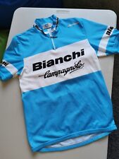Camiseta deportiva de ciclismo vintage de Bianchi Campagnolo Santini azul talla L segunda mano  Embacar hacia Argentina