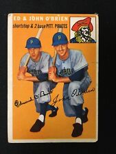 1954 Topps #139 ED & JOHN O'BRIEN Pittsburgh Pirates VG for sale  Shipping to South Africa