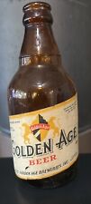 Vintage 1930'S  GOLDEN AGE BEER Steinie 11oz Bottle Spokane WA.  I.R.T.P. for sale  Shipping to South Africa