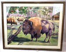 Watercolor painting buffalo for sale  Oxnard