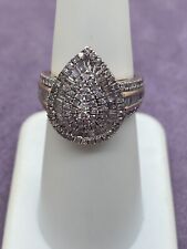 10kt Rose Gold Pear Cluster Halo Diamond Ring  1006564-4, used for sale  Shipping to South Africa