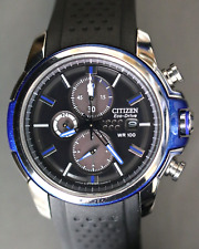 Usado, Relógio de pulso Running Citizen Eco-Drive cronógrafo azul e preto B612-S082757 comprar usado  Enviando para Brazil