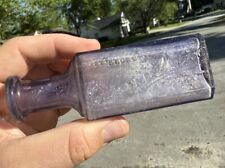 Antigua botella de medicina Cabaniss Drug Co. Savannah, GA Georgia vidrio púrpura droga segunda mano  Embacar hacia Argentina