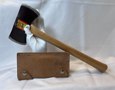 Norlund Hudson Bay Double Bit Hatchet Axe Tool Wood Handle W/ Leather Sheath for sale  Shipping to South Africa
