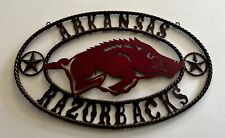 Used, Arkansas Razorbacks Wrought Iron Wall Art Decor Sign Dorm Room Man Cave Mexico for sale  Shipping to South Africa