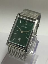 Relógio de pulso masculino japonês Seiko quartzo data fina com nova bateria instalada-MOD comprar usado  Enviando para Brazil