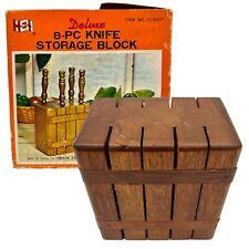 VTG 1970s Himark Enterprises Taiwan Deluxe 8 Slot Knife Storage Block #11-2057 for sale  Shipping to South Africa
