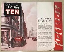 Austin ten saloon for sale  LEICESTER