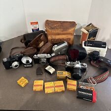 Lote de equipos de cámara vintage Minolta Konica Kodak lentes estuches de película ¡y más! segunda mano  Embacar hacia Argentina