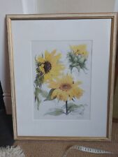 Large framed sunflowers for sale  BANBURY