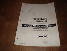 Manual do operador cortadores rotativos Woods modelo MD184 e MDP184, usado comprar usado  Enviando para Brazil