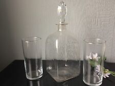 Square glass decanter for sale  LONDON