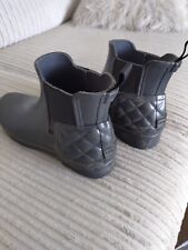 Used, Hunter Chelsea Quilted Short Boots Size UK 5 Grey Riding Waterproof  for sale  Shipping to South Africa