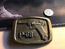 Original USA  LUGER P-08  Belt Buckle, Gürtelschnalle, solid brass gebraucht kaufen  Sande