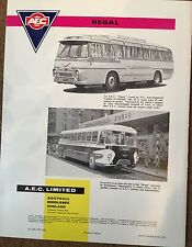 Aec bus brochure for sale  COLCHESTER