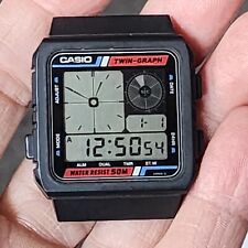 RELÓGIO VINTAGE TWIN-GRAPH CASIO 588 AE-20W DIGITAL LCD JAPÃO CLÁSSICO RETRÔ  comprar usado  Enviando para Brazil