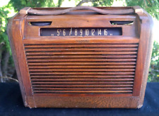 Rádio tubo portátil Philco antigo da década de 1940 modelo 46-350 - Funciona - Couro e madeira comprar usado  Enviando para Brazil
