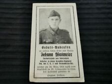 Sterbebild WWII Gefreiter 1/Pz. Jg. Abt 376 Kopfschuss Sekretarka Ukraine  gebraucht kaufen  Rheinfelden