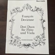 Partitura a dúo Deviene, François flauta y viola 3 canciones 1 folleto de colección segunda mano  Embacar hacia Mexico