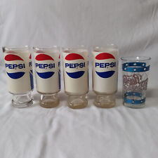 Used, Vintage Pepsi-Cola Footed Pedestal Drinking Glasses 12 Oz Set of 4 for sale  Shipping to South Africa