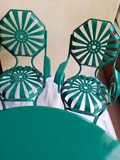 Muñeca American Girl - Juego de patio mesa redonda de metal verde con sillas segunda mano  Embacar hacia Mexico