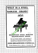 Used, John Broadwood & Sons Ltd London Piano Small Advert - 1903 Cutting for sale  Shipping to South Africa