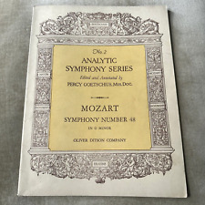 MOZART Symphony 48 G Minor PIANO 1927 Oliver Ditson Company Antique Music   (#1) for sale  Shipping to South Africa