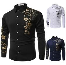 Camiseta social masculina elegante casual slim fit manga longa formal camiseta luxo tops comprar usado  Enviando para Brazil