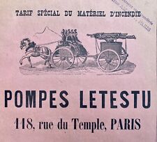 Pompes letestu 1890 d'occasion  Bouguenais