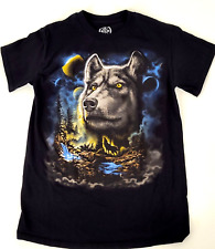 Camisa Wolf Black Nature Moon Astrology manga curta gola redonda tamanho P DOM comprar usado  Enviando para Brazil