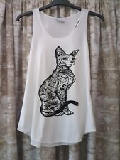 Used, Sphinx Cat Tattoo Vest Top Sz 10-12 Emp for sale  Shipping to South Africa
