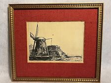 Rembrandt windmill etching for sale  Lewisville