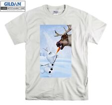 Frozen Olaf And Sven T-shirt Cartoon Print T shirt Men Women Unisex Tshirt 2561, used for sale  LONDON
