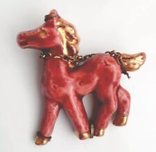 ART DECO - antique horse brooch - ceramic - Schiaparelli? - for sale  Shipping to South Africa