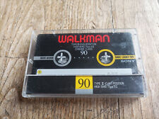 1x  SONY WALKMAN 90 (UX) CHROME BLANK AUDIO CASSETTE VIERGE TAPE USED 1988 comprar usado  Enviando para Brazil