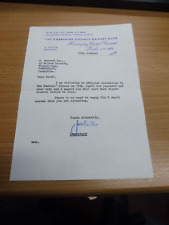 List od Joe Listera (Secretary Yorkshire CCC) do bojkotu Geoffreya 1972 na sprzedaż  Wysyłka do Poland