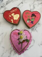 1970 cajas de dulces de chocolate corazón Schrafft Barton Valentine Nueva York Suiza LOTE, usado segunda mano  Embacar hacia Argentina