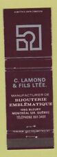 Matchbook cover bijouterie for sale  USA