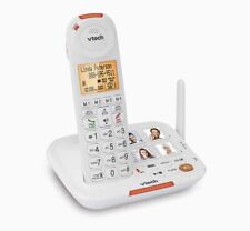 Teléfono para personas mayores inalámbrico amplificado VTech SN5127 con contestador automático, blanco, usado segunda mano  Embacar hacia Argentina