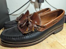 Used, Allen Edmonds Nashua Men's Shoes 10 Black Brown Leather Tassel Loafers Slip On for sale  Shipping to South Africa