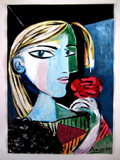 Picasso 1937 Pintura Original Arte en Papel Firmado Mujer Joven Retrato segunda mano  Embacar hacia Mexico