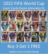 Tarjetas de fútbol americano Panini Adrenalyn XL de la Copa Mundial de la FIFA 2022 - tarjetas de inserción/lámina segunda mano  Embacar hacia Argentina