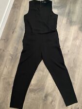 MNG Mango Women Black Wrap Jumpsuit Size L Sleeveless myynnissä  Leverans till Finland