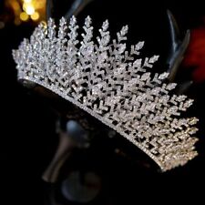 Cocar de cabelo de casamento tiara de noiva coroa zircônia diadema peça de cabeça joia comprar usado  Enviando para Brazil