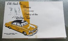 1950s Aero WILLYS Taxi Color Illustrated Concessionária Folheto de Vendas LIMPO raro, usado comprar usado  Enviando para Brazil