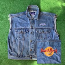 Sz 2XL- Vintage Hard Rock Cafe Jolly Rancher cut-off denim jacket vest men’s for sale  Shipping to South Africa