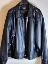 men s black leather coat xxl for sale  Dallas