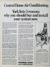 York Central Home 1970 aire acondicionado fiesta refrigerador portátil anuncio, usado segunda mano  Embacar hacia Argentina
