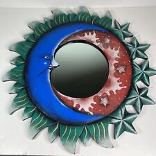 "Colorido Espejo de Madera Grande 19"" Tarot Celestial de Colección Cara a la Luna segunda mano  Embacar hacia Argentina